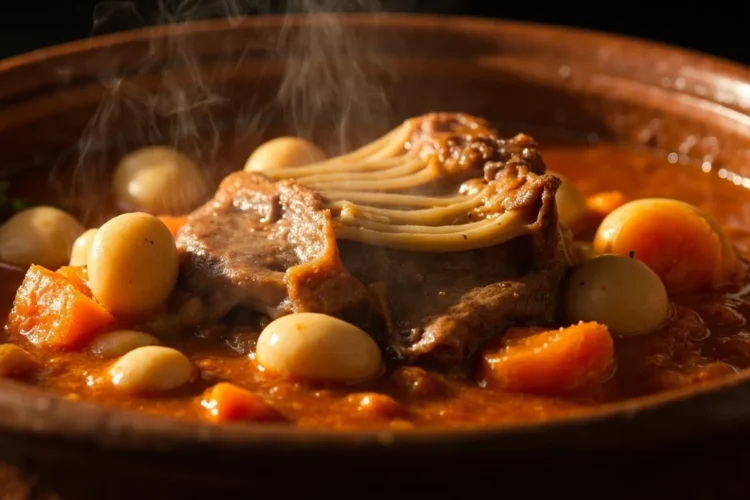 Angolan Beef Tripe and White Bean Stew