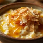 Cambodian Cracked Maize Coconut Pudding