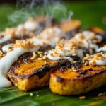 Grilled Sugar Bananas with Sweet Coconut Cream