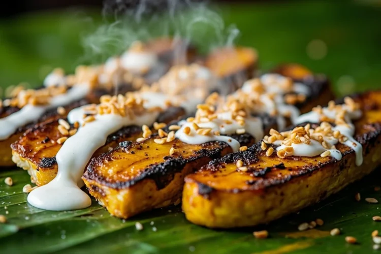 Grilled Sugar Bananas with Sweet Coconut Cream