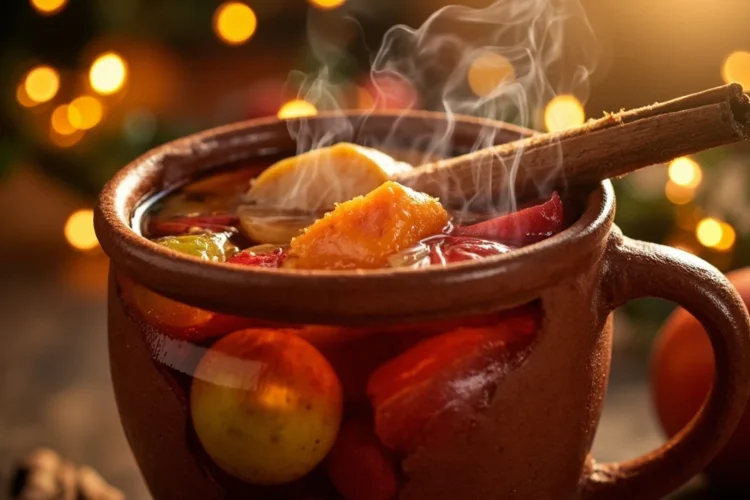Traditional Mexican Christmas Warm Fruit Punch