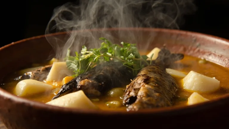 Guinean Highland Taro Stew with Smoked Fish