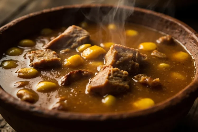 Dominican Cracked Corn and Pork Stew
