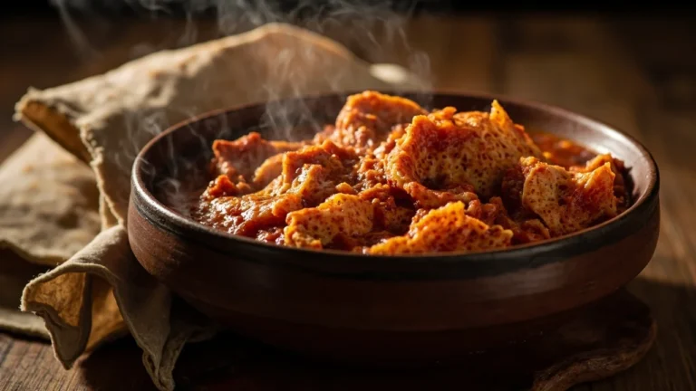 Ethiopian Firfir Stew with Injera