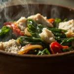 Jamaican Callaloo with Saltfish