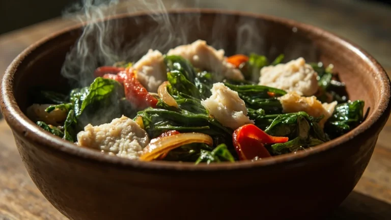 Jamaican Callaloo with Saltfish