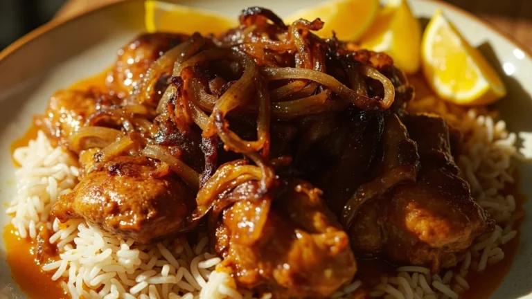Ivorian Yassa Chicken with Charred Onions and Lemon