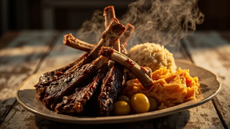 Traditional Norwegian Steamed Salt-Cured Lamb Ribs