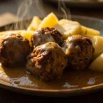 Norwegian Meatballs in Brown Cream Gravy