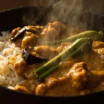 Malian Peanut Sauce Rice with Okra and Eggplant