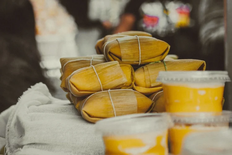 Benin-Style Fermented Corn Paste Wrapped in Banana Leaves