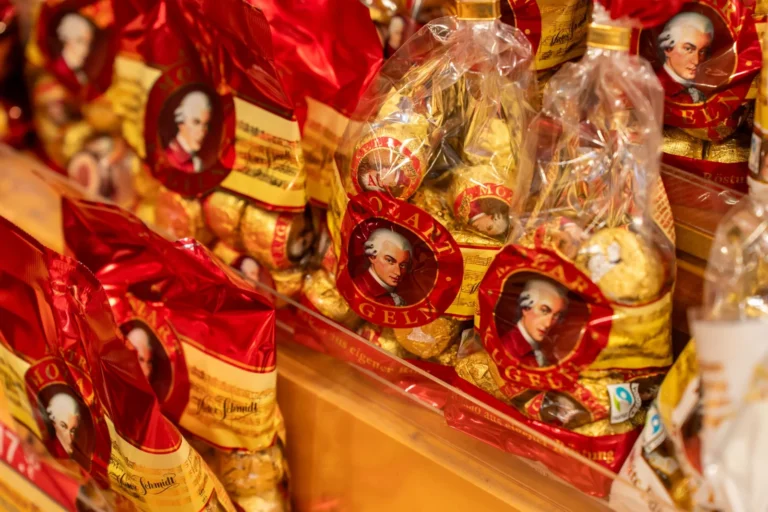 Salzburg Mozart Balls with Pistachio Marzipan and Hazelnut Nougat