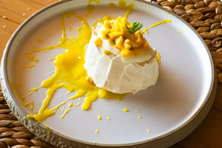 New Zealand Pavlova with Passionfruit and Kiwi