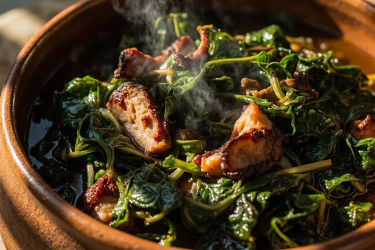 Classic Southern Collard Greens with Smoked Ham Hock