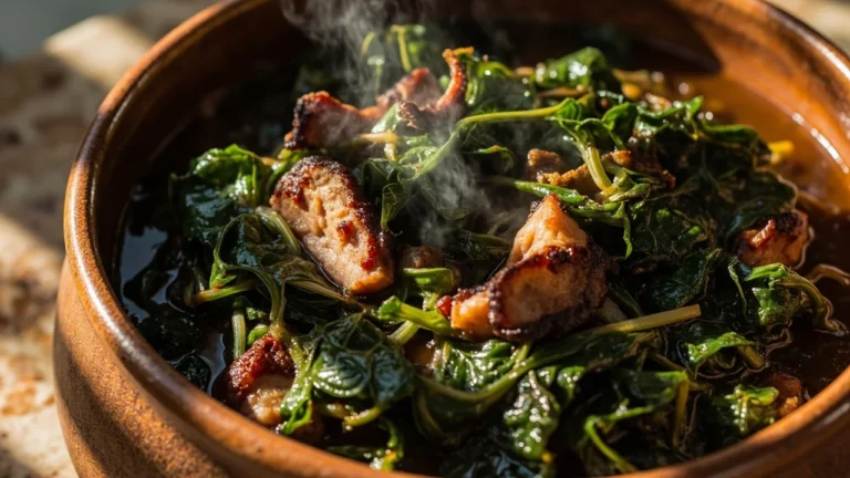 Classic Southern Collard Greens with Smoked Ham Hock