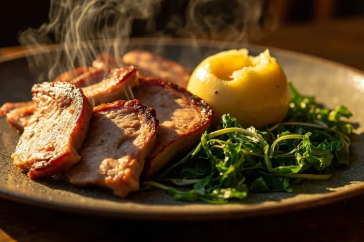 Galician Cured Ham with Turnip Greens