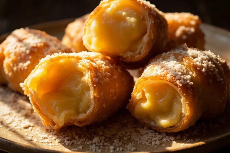 Catalan Fried Custard Pastry Rolls