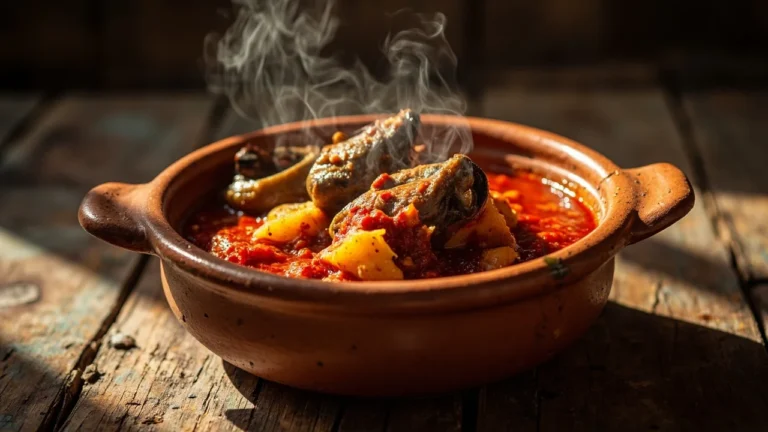 Spanish Eel Stew with Garlic and Paprika