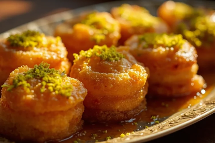 Turkish Lady Lips Pastry with Pistachios