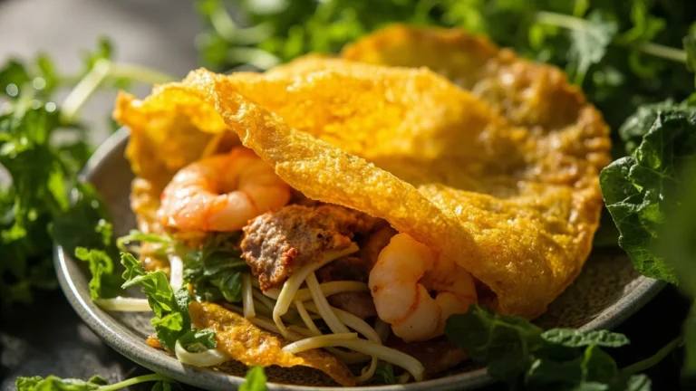 Crispy Vietnamese Shrimp Crepe