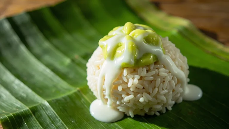 Thai Sticky Rice with Pandan Coconut Custard