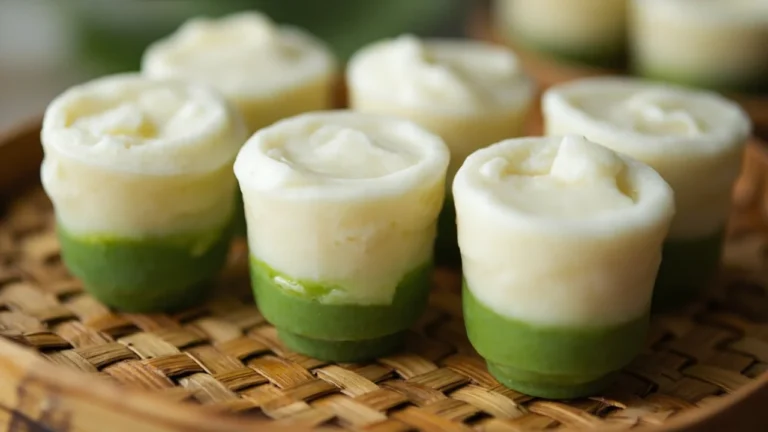 Thai Steamed Coconut Custard Cupcakes