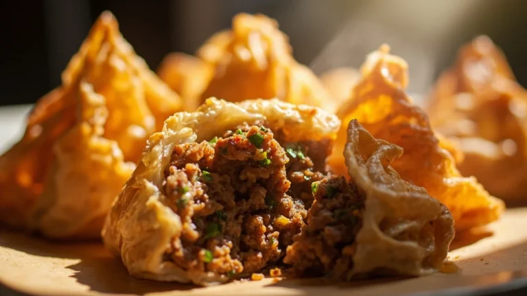 Classic Moroccan Fried Kefta Triangles