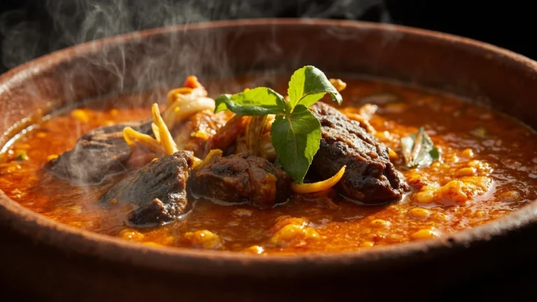 Classic Niger Delta Palm Fruit Soup with Scent Leaves