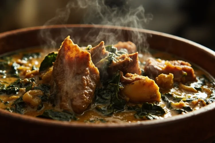 Classic Cameroonian Bitter Leaf Peanut Stew