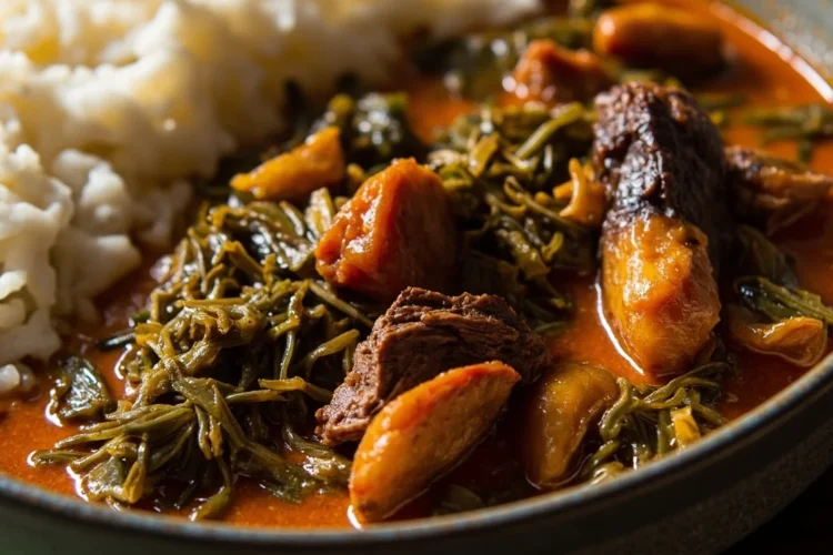 Classic Eru with Cassava Fufu