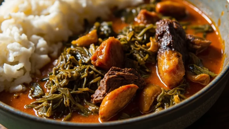 Classic Eru with Cassava Fufu