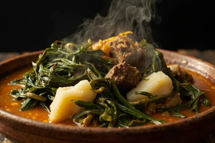 Classic Bamileke Leaf and Cocoyam Stew