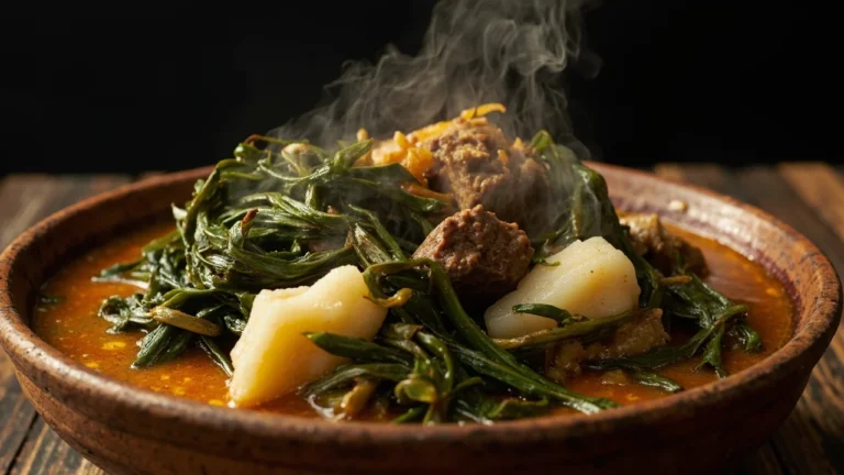 Classic Bamileke Leaf and Cocoyam Stew