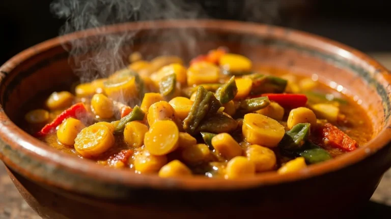 Savory Cameroonian Corn and Green Plantain Mix
