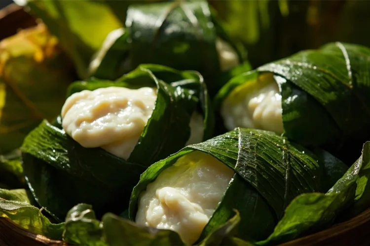 Fijian Coconut Cream Taro Leaf Parcels