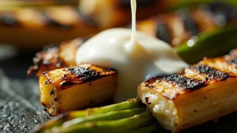 Grilled Fijian Sugarcane Shoots with Coconut Cream